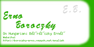 erno boroczky business card